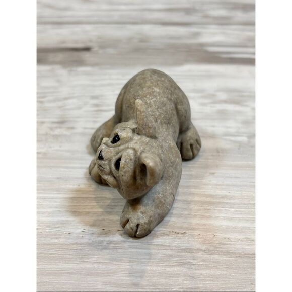 Vintage Quarry Critters Cameron Cat Figurine Second Nature Design Stone Laying - Picture 4 of 11